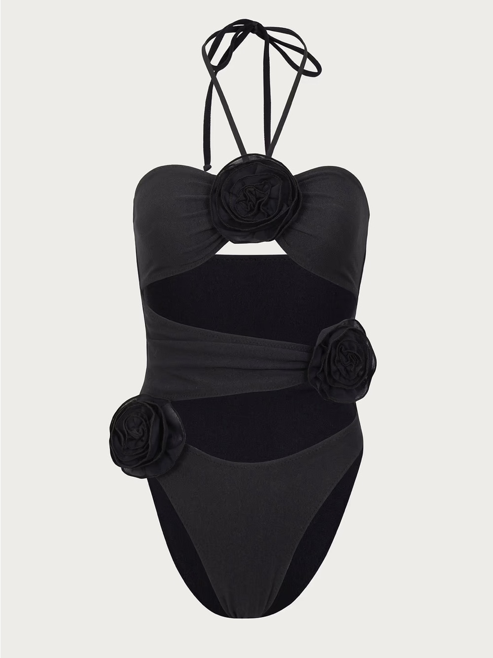 SAME Rose Cut Out One Piece, Size XS - Picture 2 of 7